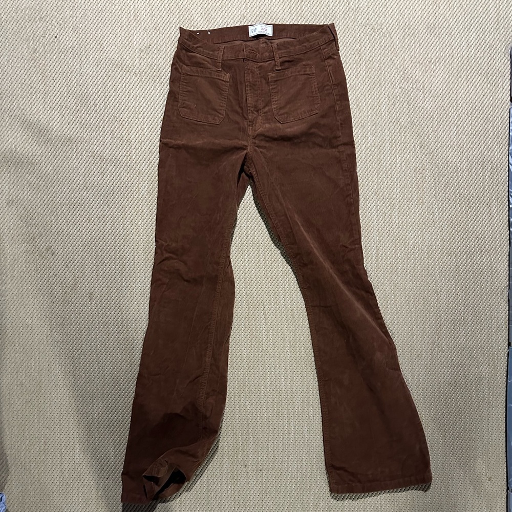 GAP High Rise Corduroy Flare Pants 31 Tall